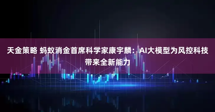 天金策略 蚂蚁消金首席科学家康宇麟：AI大模型为风控科技带来全新能力