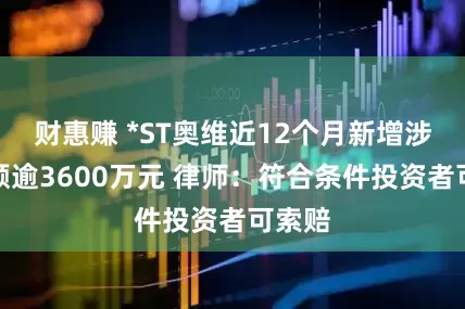 财惠赚 *ST奥维近12个月新增涉诉金额逾3600万元 律师：符合条件投资者可索赔